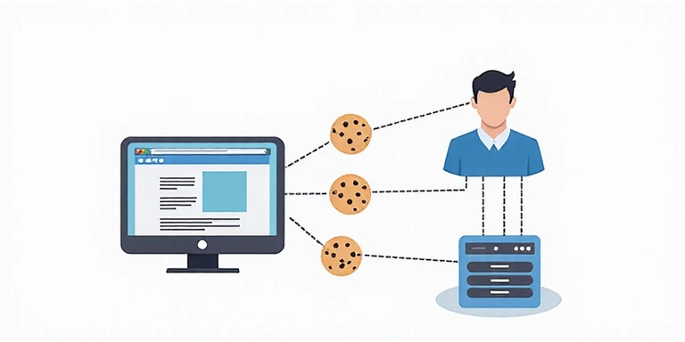 Illustration of how cookies work