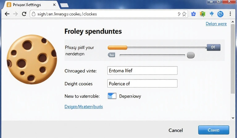 Browser cookies and privacy settings illustration