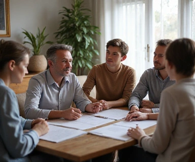 Family discussing inheritance matters